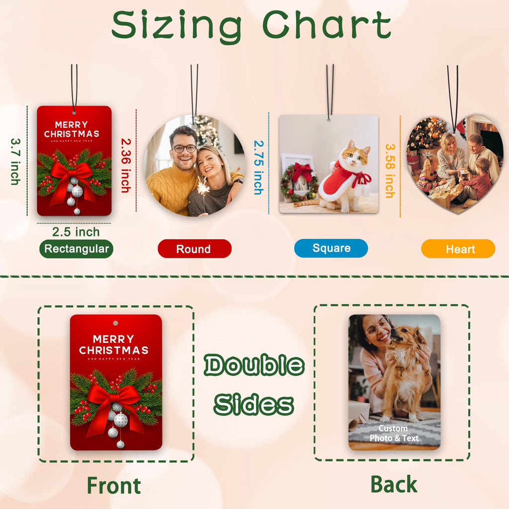 2PCS Custom Air Fresheners with Picture for Car