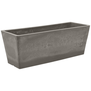 PSW Pot Collection [17.5 inch] Plastic/Stone/Wood Composite Window Box Rectangular Planter - No Drainage Hole
