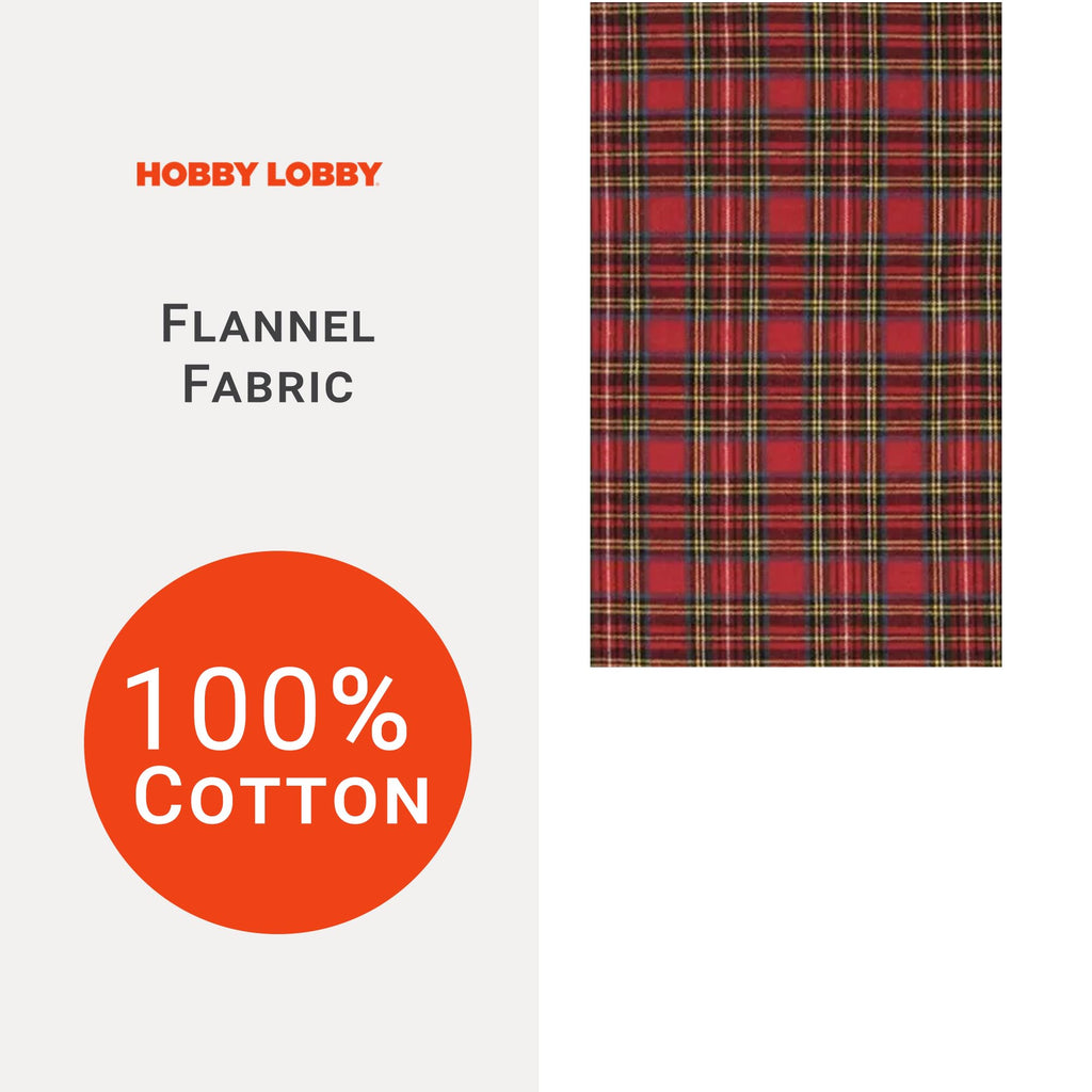 Tartan Plaid Flannel Fabric, 2 Yards