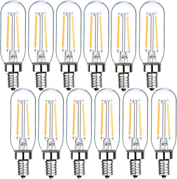 E12 Edison Bulb 25 Watt Equivalent Candelabra Light Bulbs, 12 Pack
