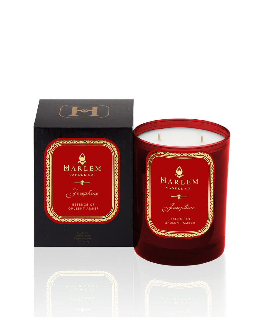 Josephine - Luxury Scented Soy Candle, 11 oz - 80-Hour Burn Time | Rose, Jasmine, Warm Amber, Tonka Bean, and