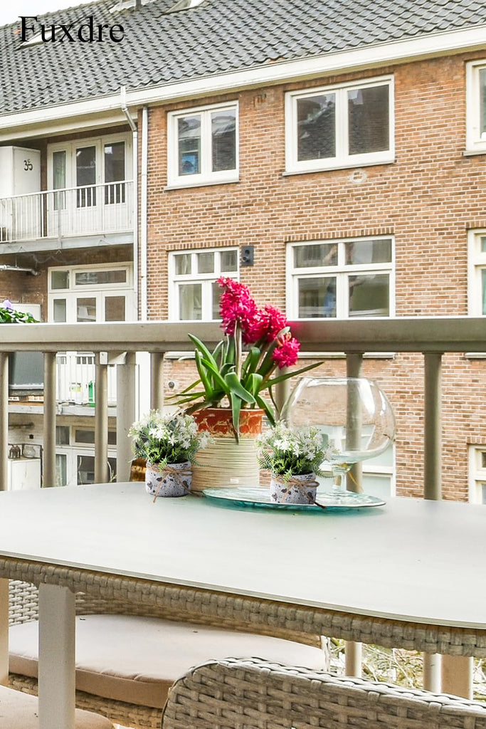 White Small Artificial Plants with 2pcs, Fake Plants Decor
