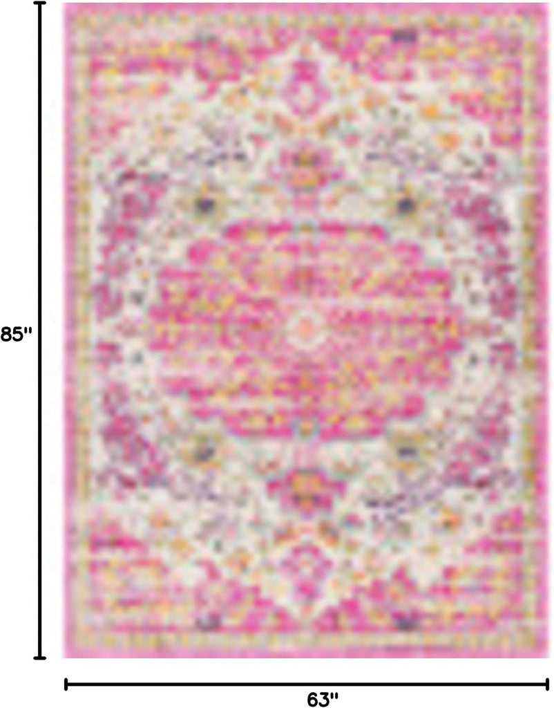Covenhill Vintage Medallion Area Rug, Pink