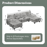 Furniwell Convertible Sectional Sofa Couch