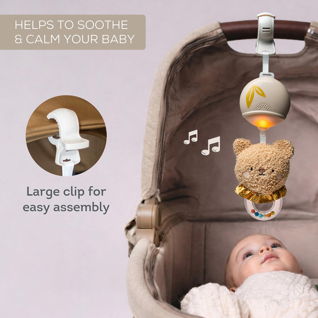Portable Sound Machine for Baby Kids, Sleep Soother, 22 Min Music & Lights, White Noise, Shush, Travel, Registry
