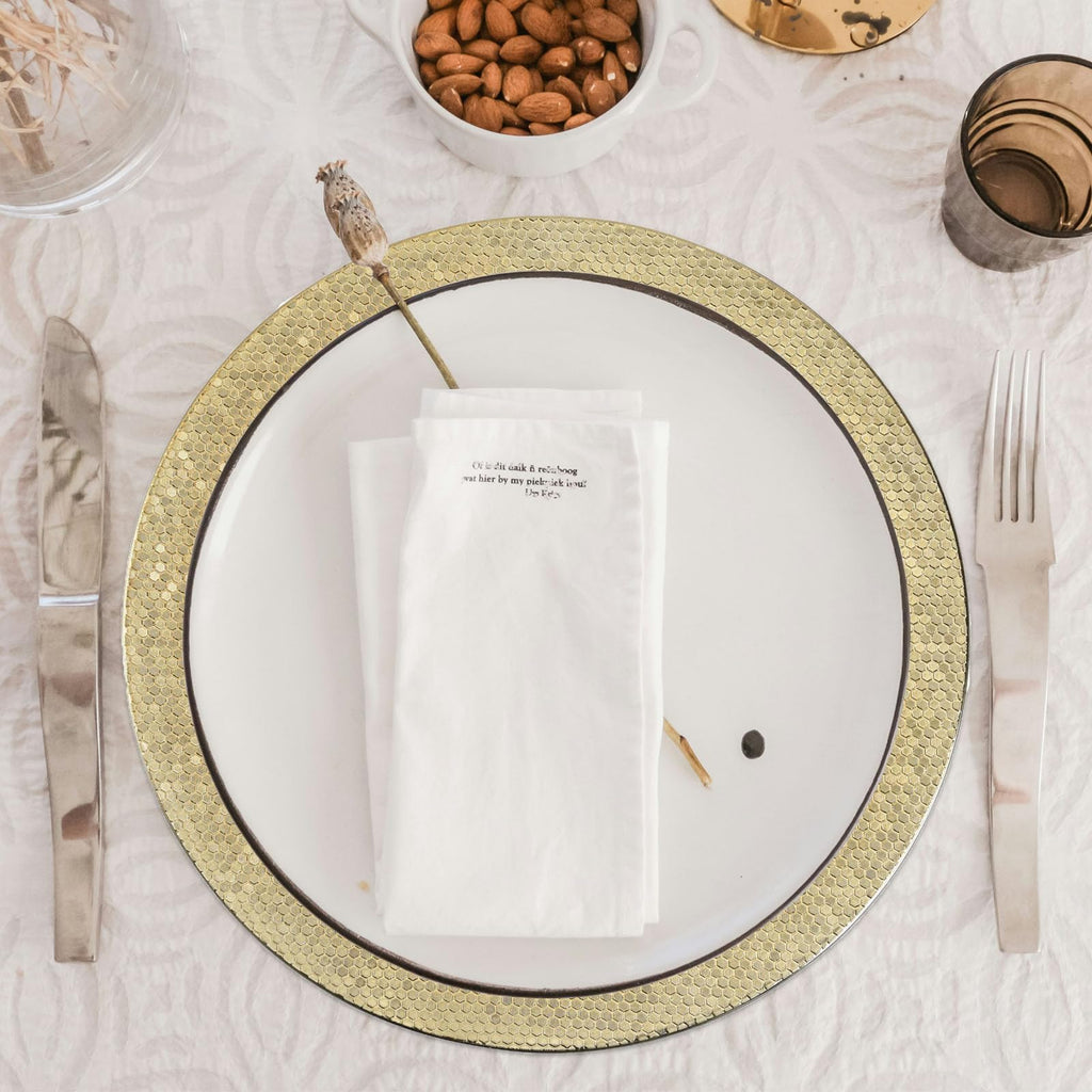 Set of 6, 13" Plate Chargers for Dinner Plates
