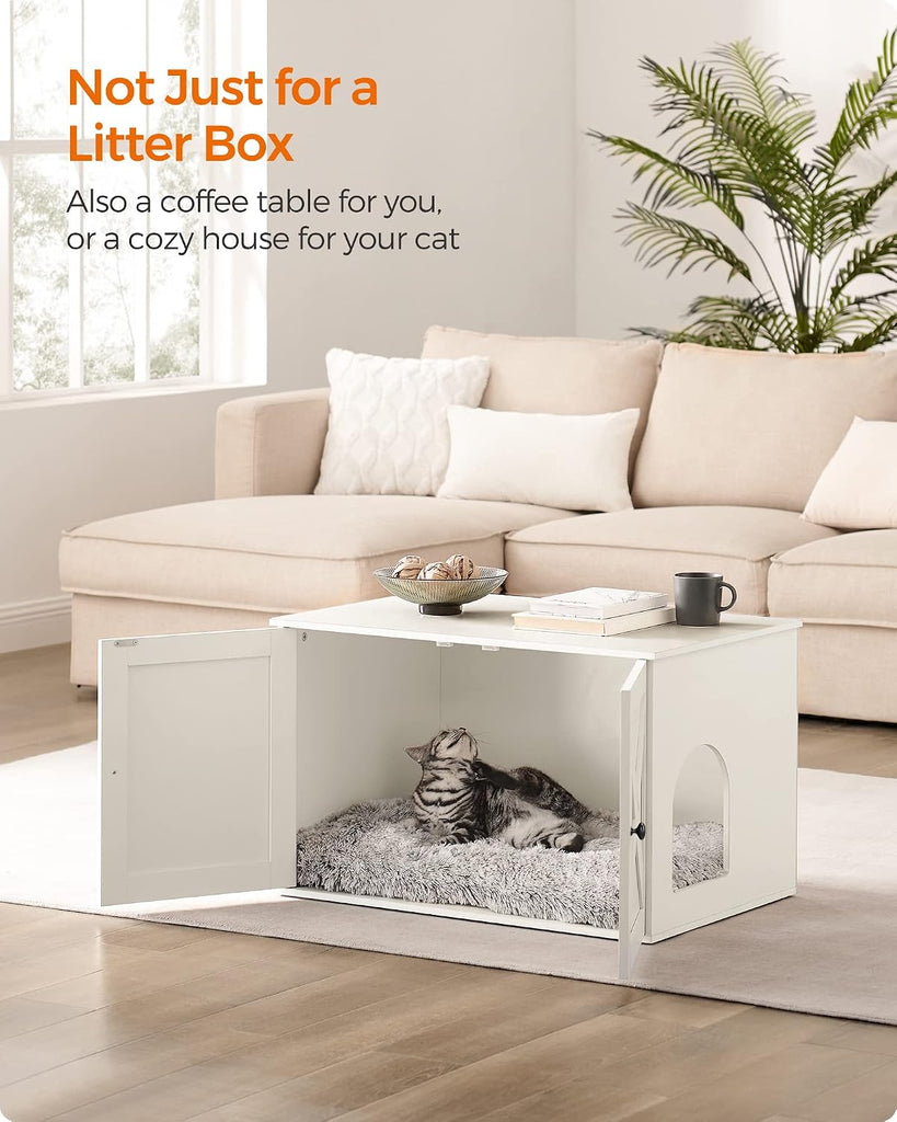 Cat Litter Box Enclosure, End Table, 31.5 x 20.9 x 19.7 Inches