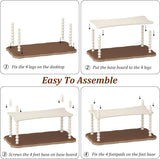 Farmhouse Coffee Table, Rustic White French Country Center Table with Storage Shelf, Wood Coffee Tables Dining Room