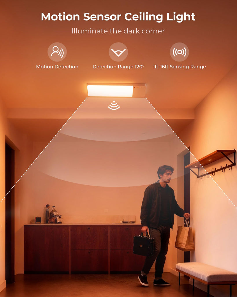 Rechargeable Motion Sensor Closet Light, Ceiling Light for Pantry, Garage