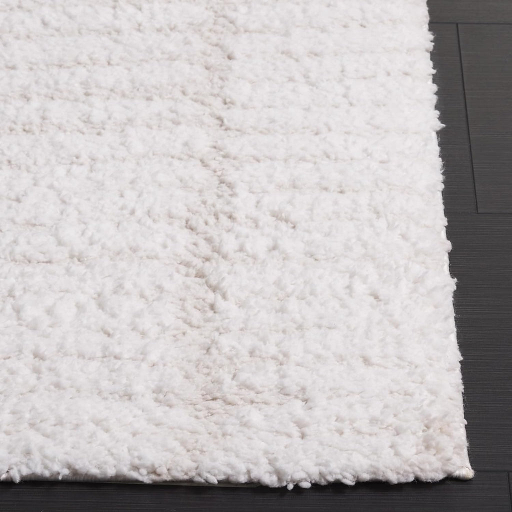 Rumi Shag Collection Area Rug - 7' Square, Ivory & Light Beige, 1.7-inch Thick, Ideal for The Living Room, Bedroom
