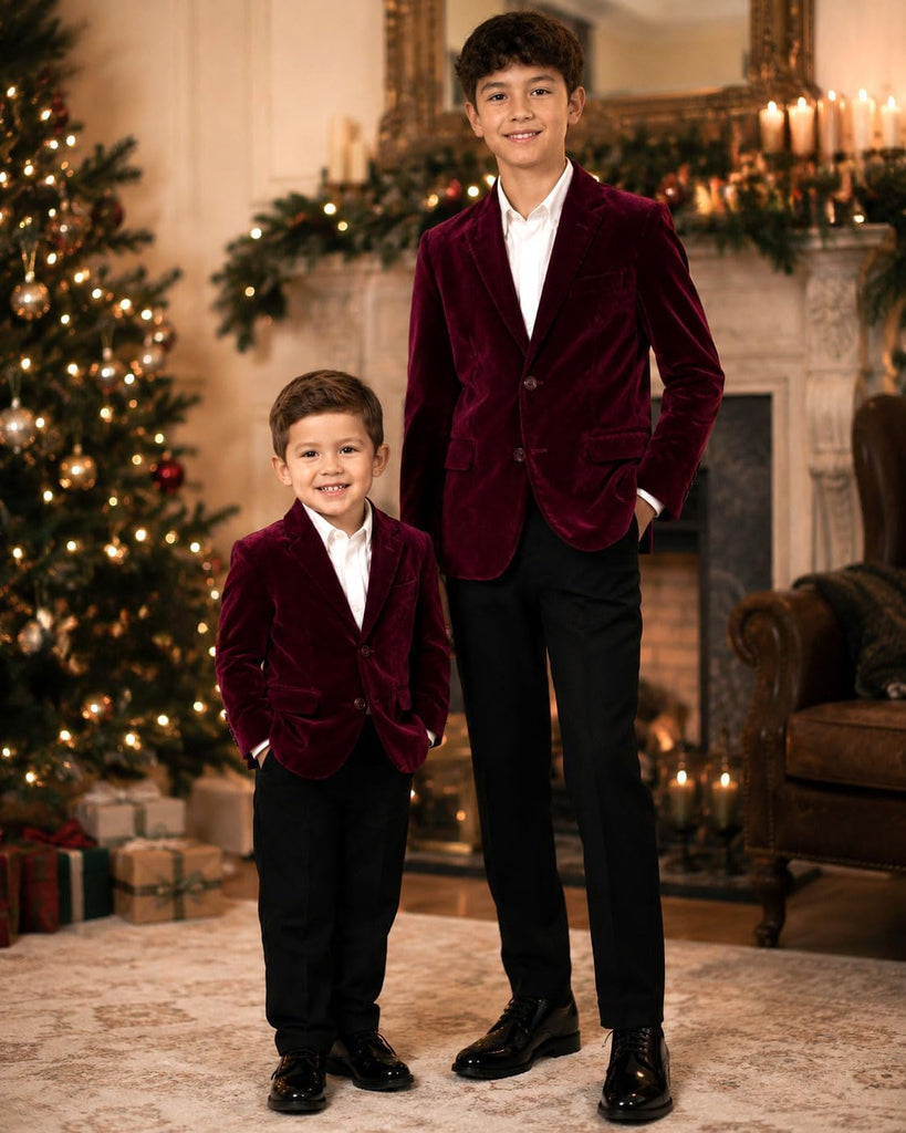 Big Boys' Velvet Blazer