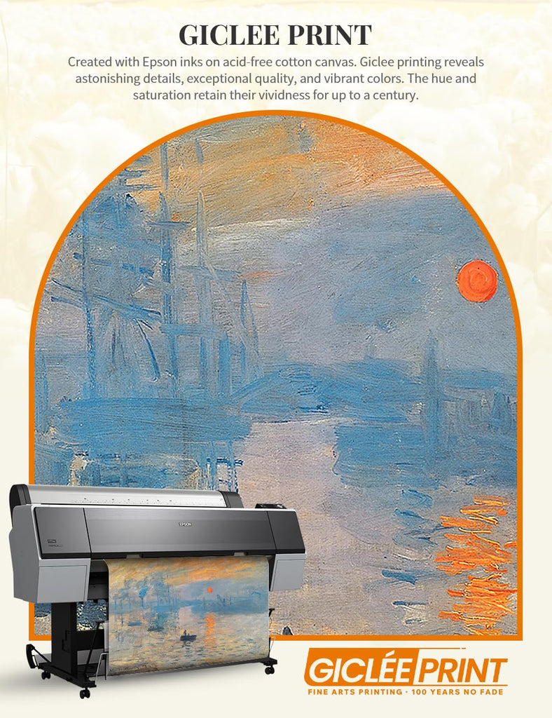 Claude Monet Canvas Wall Art, Impression Sunrise, 35x28