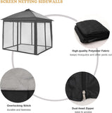 Replacement Gazebo Mosquito Netting 10x12FT, Universal Outdo - Image 4