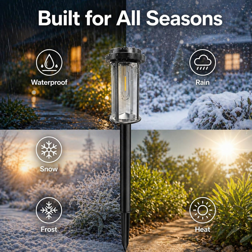 Solar Lights Outdoor Pathway, 8 Pack LED Solar Garden Lights