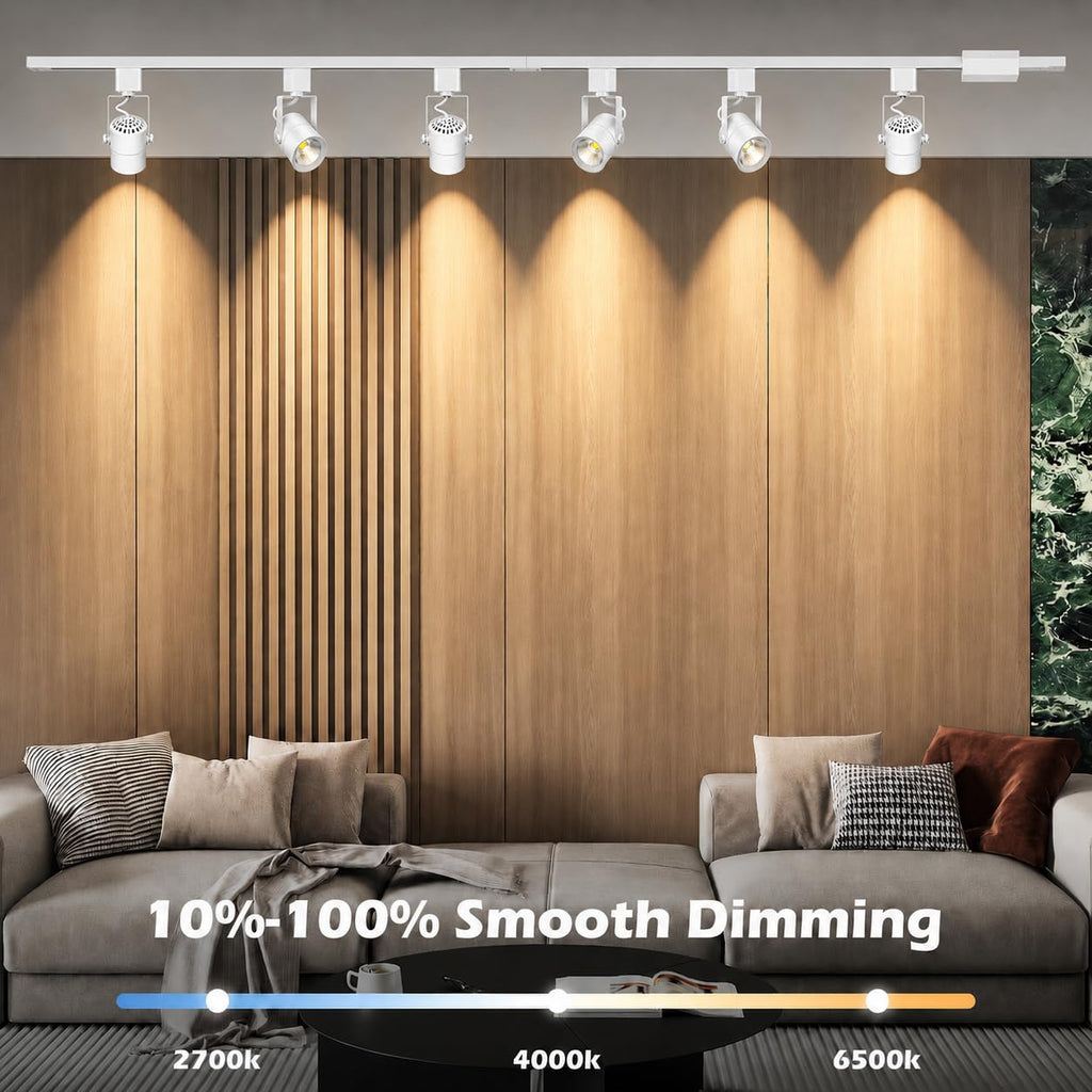 Track Lighting Kit with 13.2FT H Type Track Lighting Rail and Floating Canopy Connector