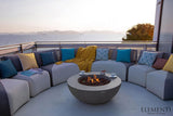 Elementi Lunar Bowl Cast Concrete Fire Table - Natural Gas Outdoor Fire Pit