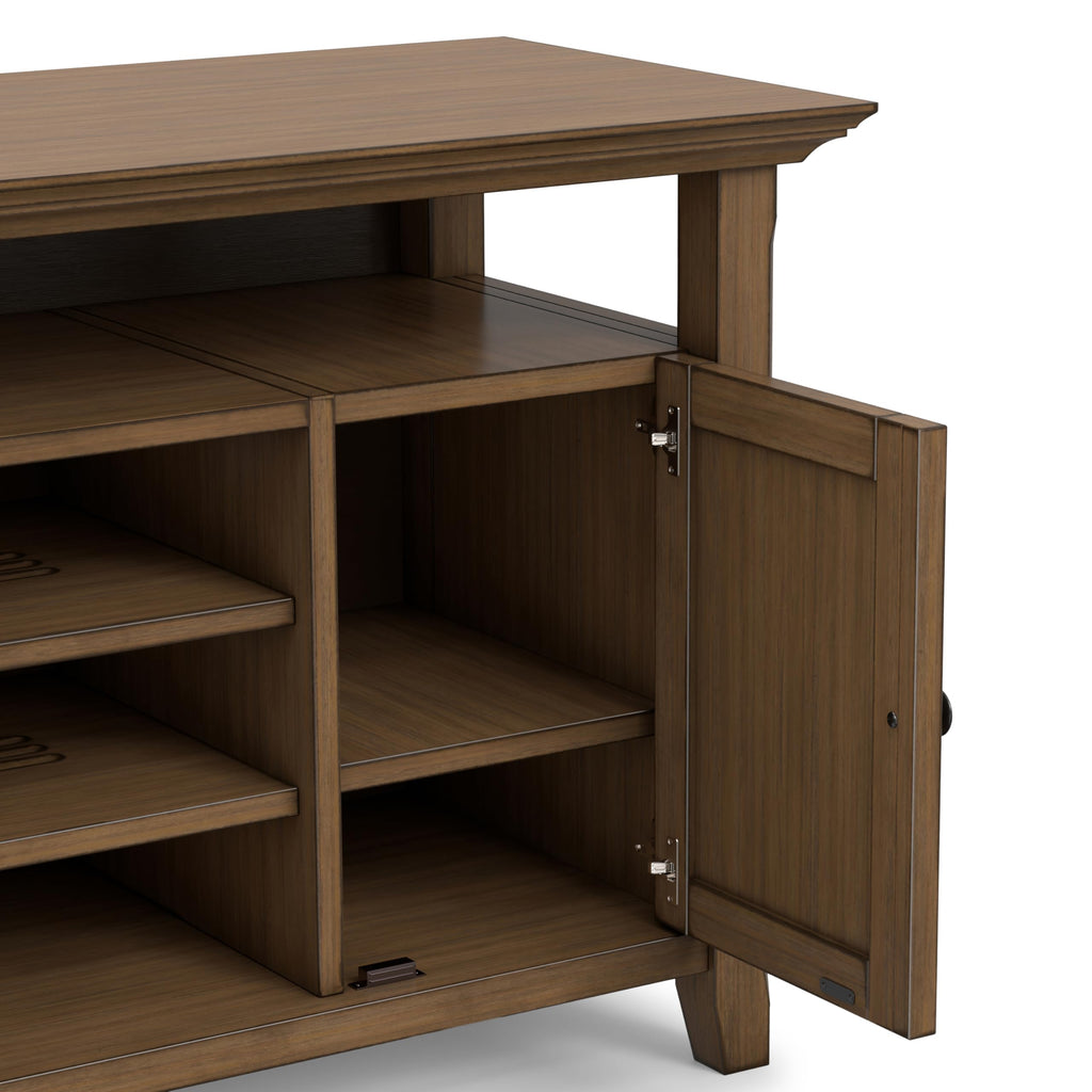 Amherst 54" Wide Wood TV Stand in Rustic Natural Aged Brown
