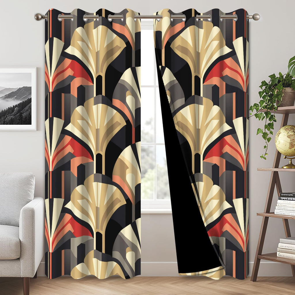 Geometric Blackout Curtains 84 Inch Long