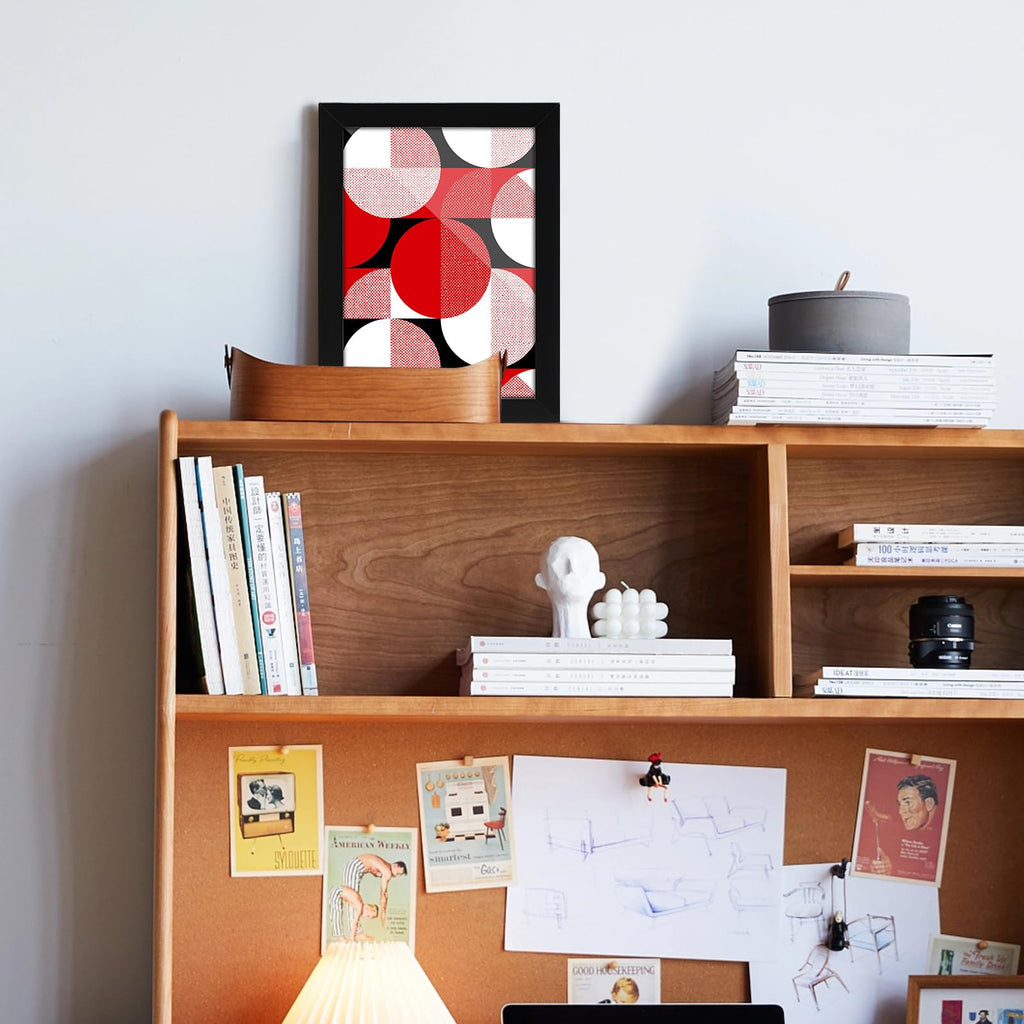 5x7 Floating Picture Frames Set of 6, Black Frame, Wooden