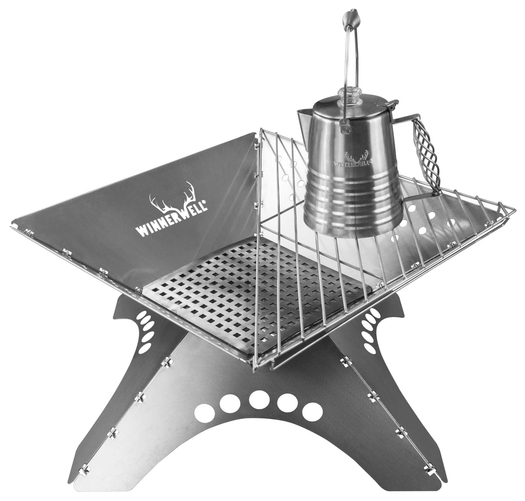 Flatfold Fire Pit - XL | Portable Stainless Steel Fire Pan