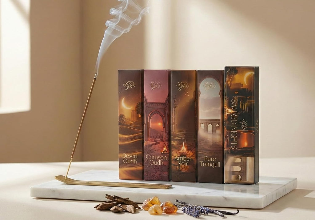 Premium Sacred Nights Incense Gift Set | Hand-Rolled Masala Incense for Meditation, Yoga & Home Fragrance
