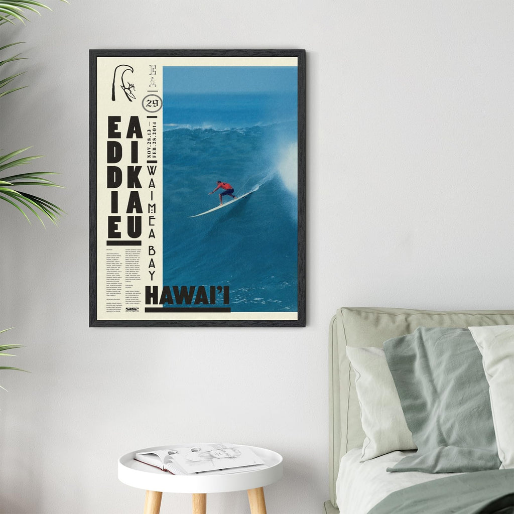 Black Framed Vintage Surfing Wall Art Retro Hawaii Surf Poster Pro Contest Big Wave Rider Canvas Painting Prints