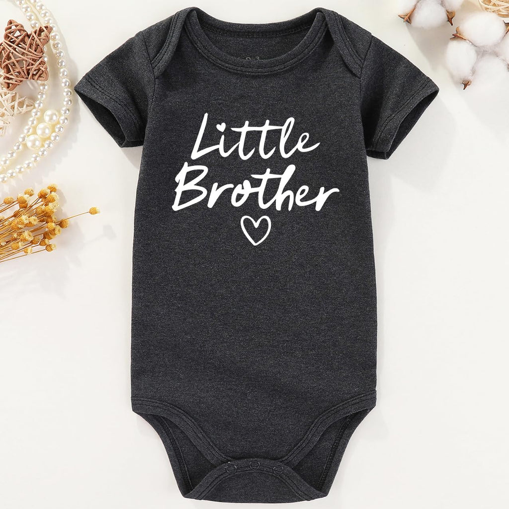 Big brother Little bro Matching Outfits Toddler And Baby Clothes brothers Shirt Gray