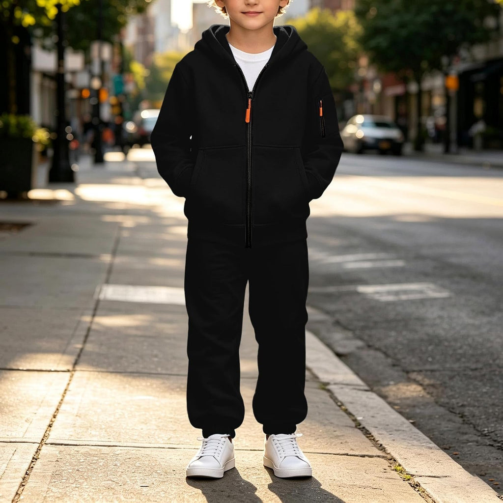 Boys Sweatsuit 2 Piece Full Zip Hoodie and Sweatpants Matching Tracksuits