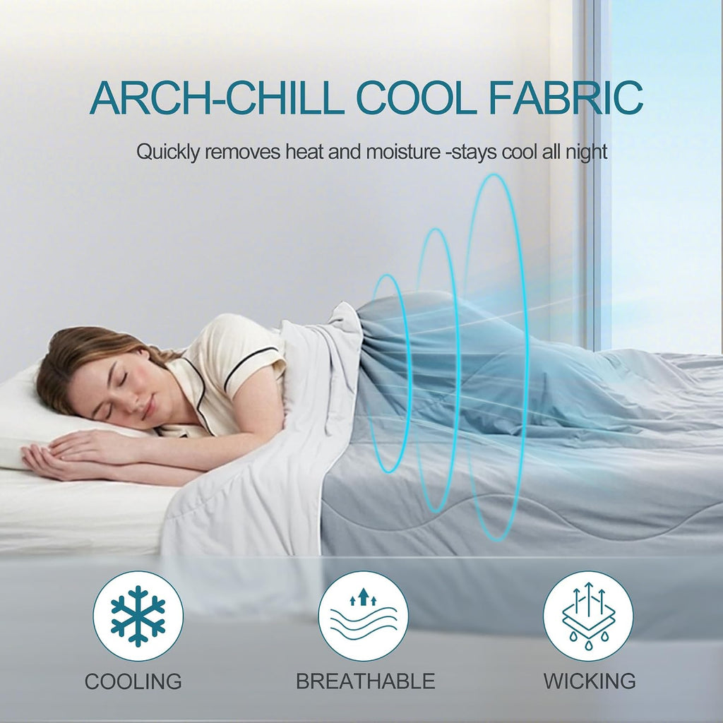 Cooling Blanket King/Cal King Size, Q-max > 0.45 Japanese Arc-chill Cooling Comforter for Hot Sleepers, Silky Soft
