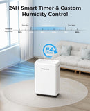 2000 Sq.ft Dehumidifier for Basement, 30 Pint Dehumidifiers for Home Large Room Bedroom Bathroom with Drain Hose