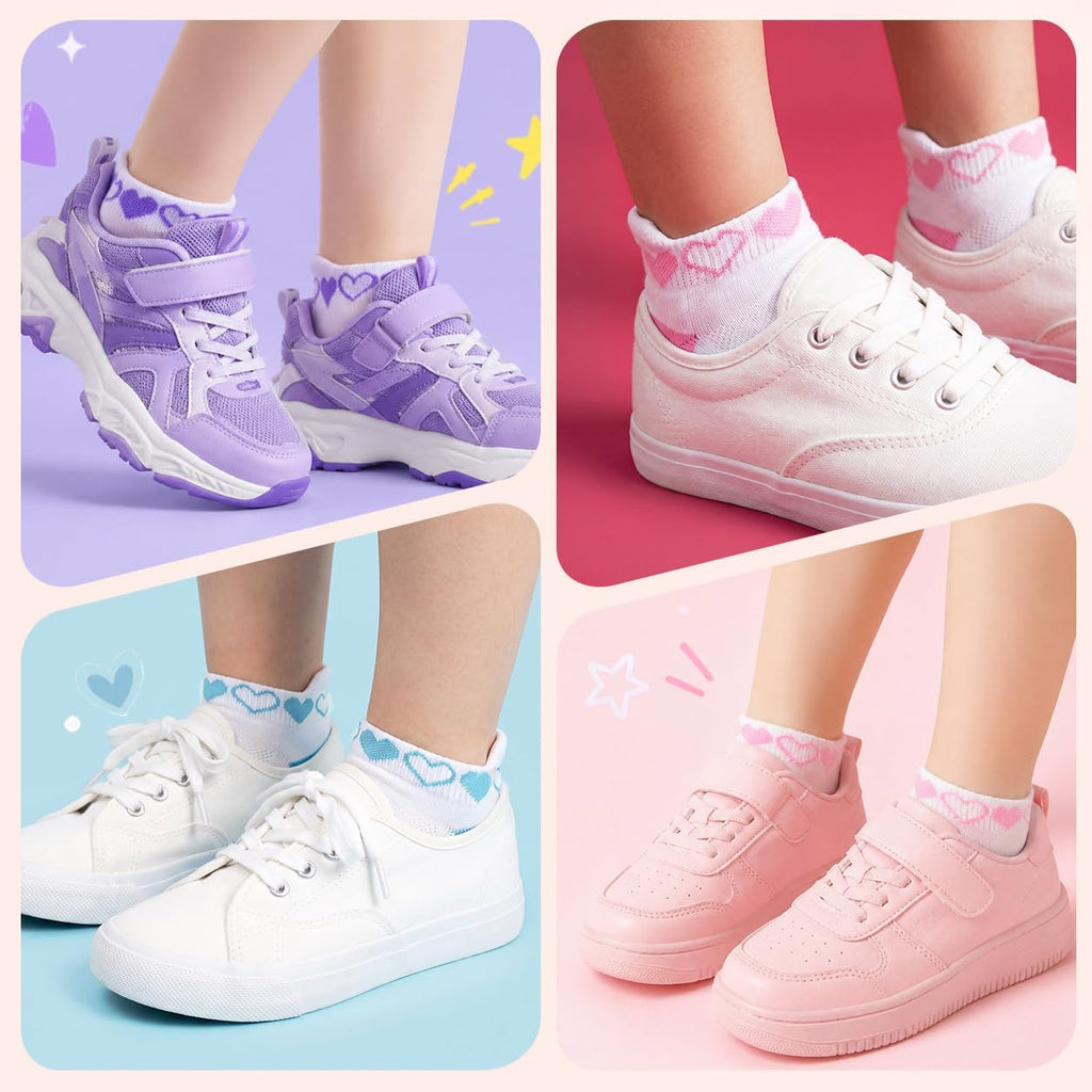 Girls Socks Ankle Athletic Kids Socks for Old