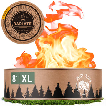 Portable Campfire Fire Pit, XL 8 Inch Reusable Travel Ready Flame
