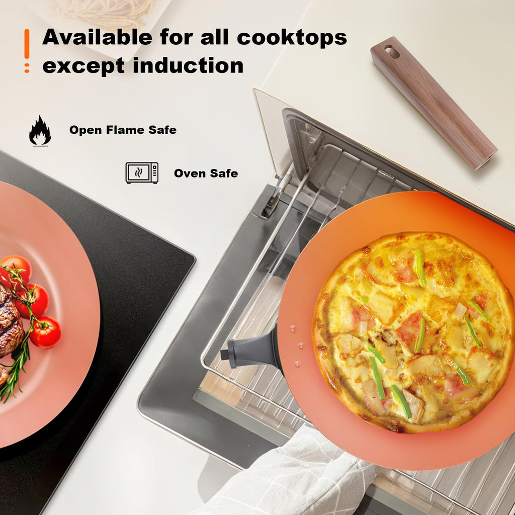 Handmade Pure Copper Frying Pan - Premium Red Copper Cookware for Professional Cooking