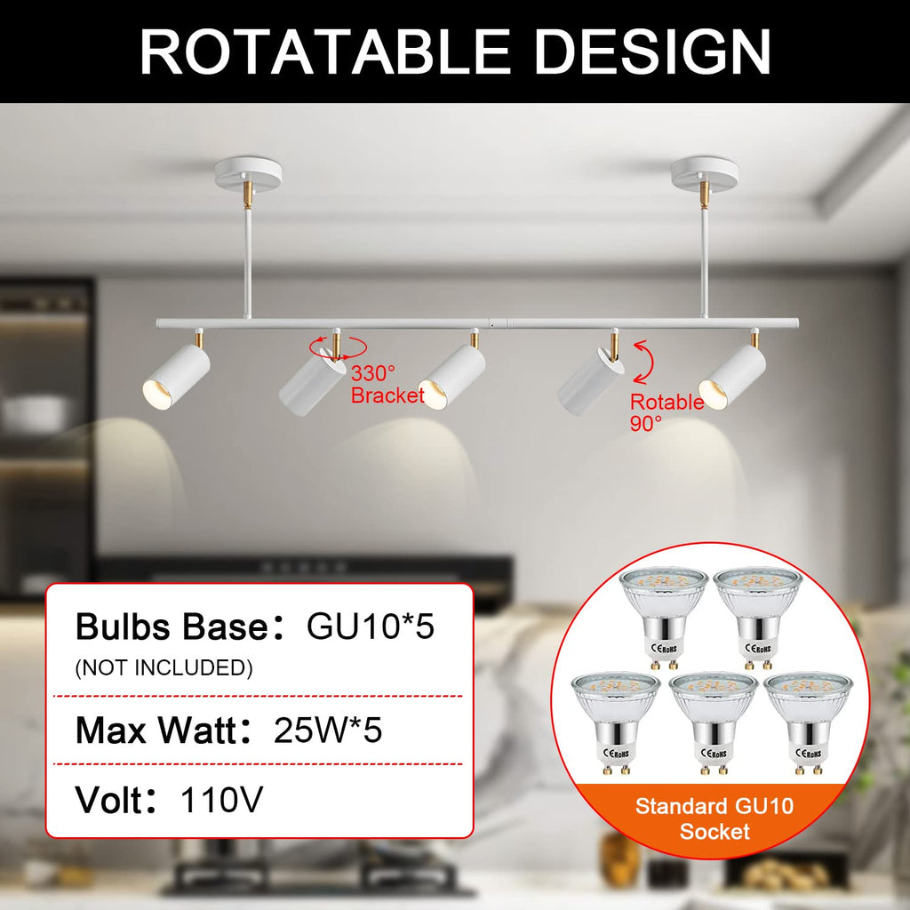 LED Track Lighting Kit White Track Light Flexibly Rotatable Light Head Modern Spot Lighting Living Room