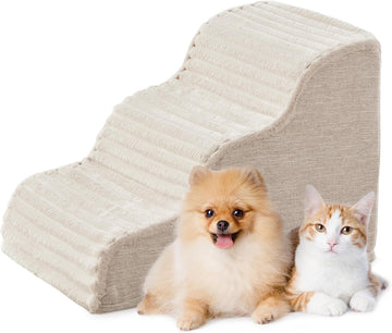 Dog Stairs for Small Dogs & Cats 15.7" H, High Density Foam Dog Steps Ramp for Couch Sofa and Chair, Pet Stairs
