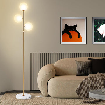 3-Globe Mid Century Modern Floor Lamps