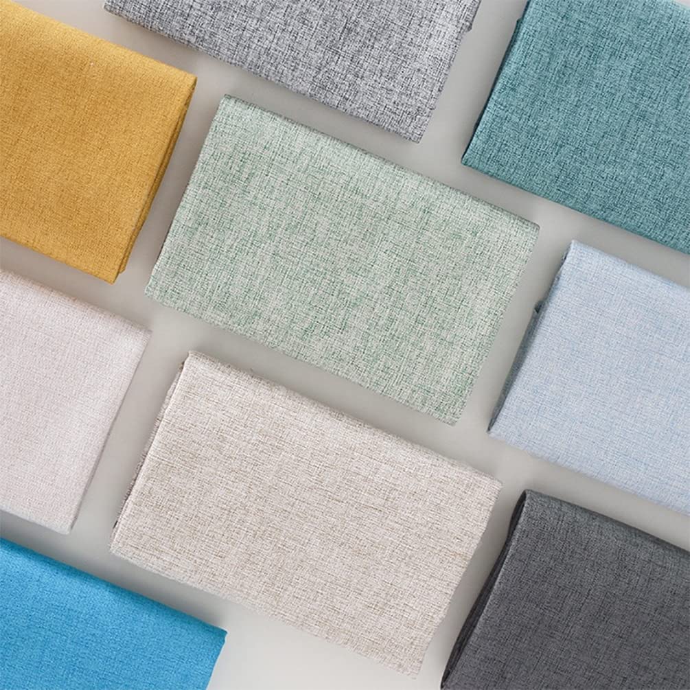 Woven Solid Color Scalloped Tablecloth 56" W x 56" L - Light Blue Wrinkle-Free, Heat-Resistant Washable Table Cover