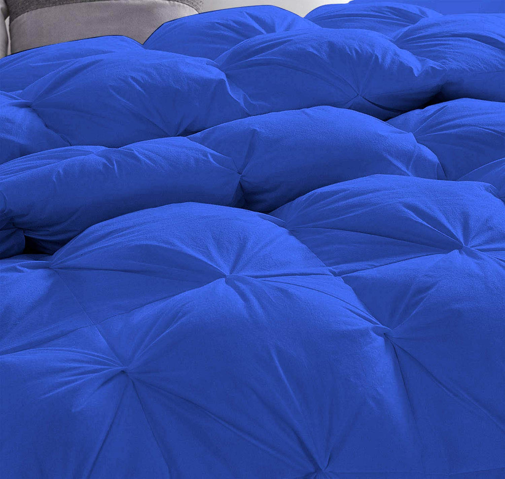5 Piece Pinch Pleated Comforter Set Premium 1000 Thread Count 100% Egyptian Cotton Super Soft (Super King Size Royal