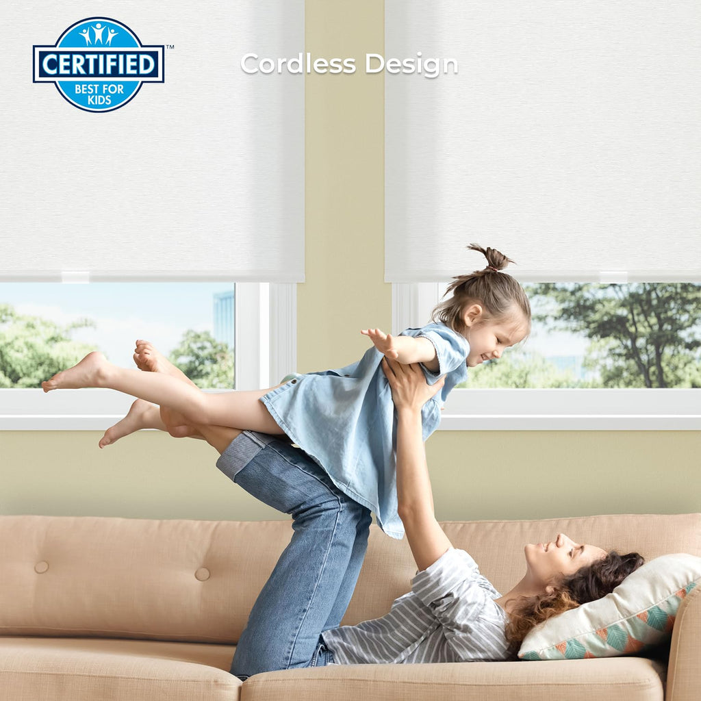 Light Filtering Roller Shades, 66" W x 72" L White