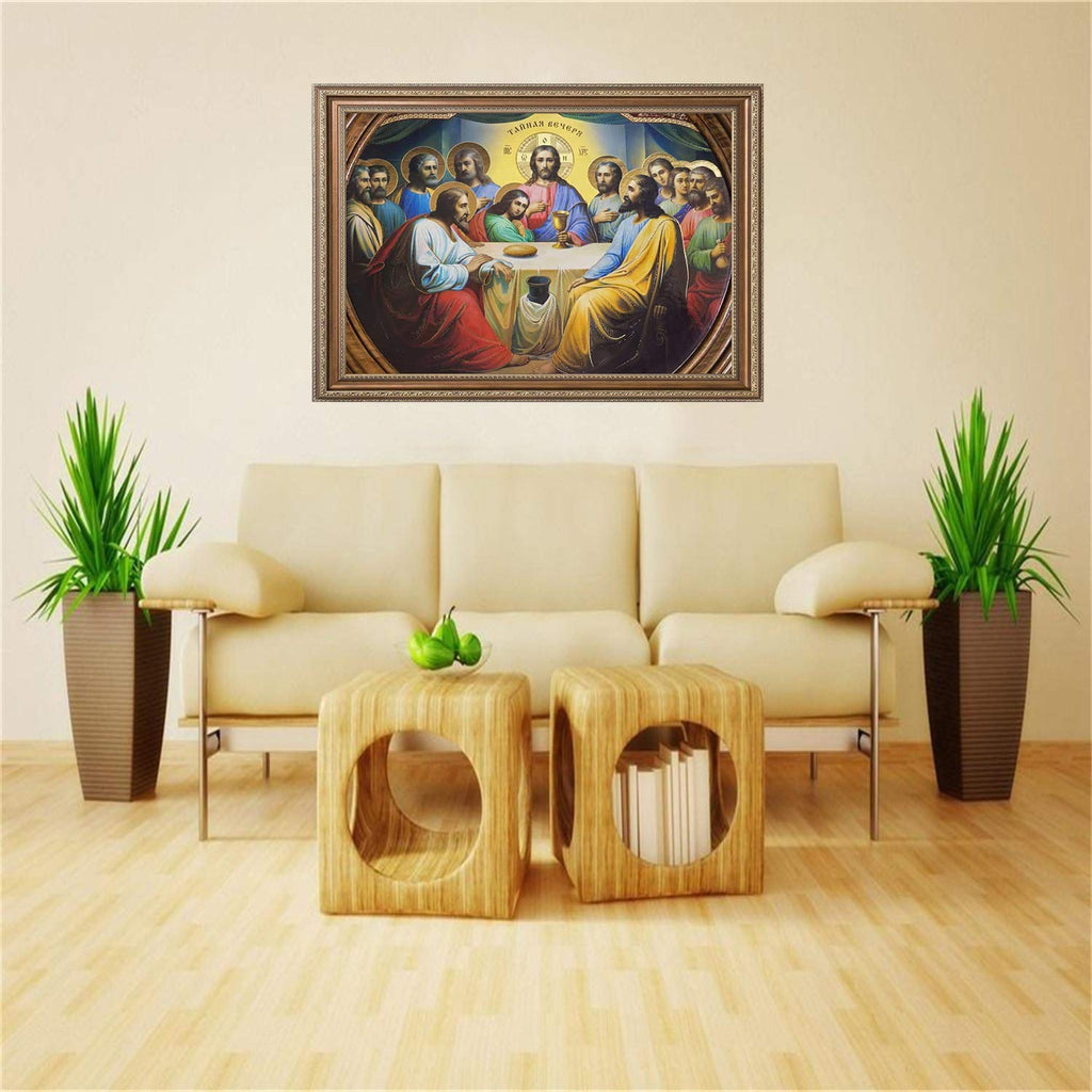 Jesus Picture Framed Wall Decor Last Supper Wall Art Office Framed Ready to Hang