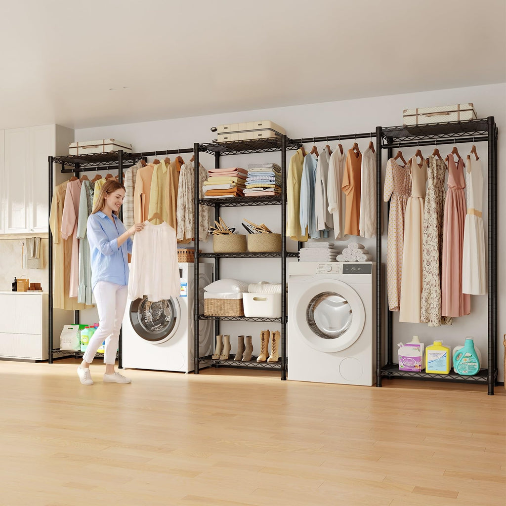 E5 Expandable Heavy Duty Large Freestanding Closet Organizer System