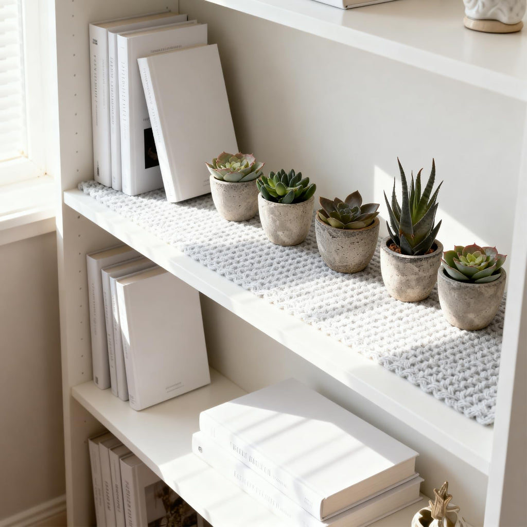 Artificial Succulent Plants Set, Low Maintenance Home Office Decor