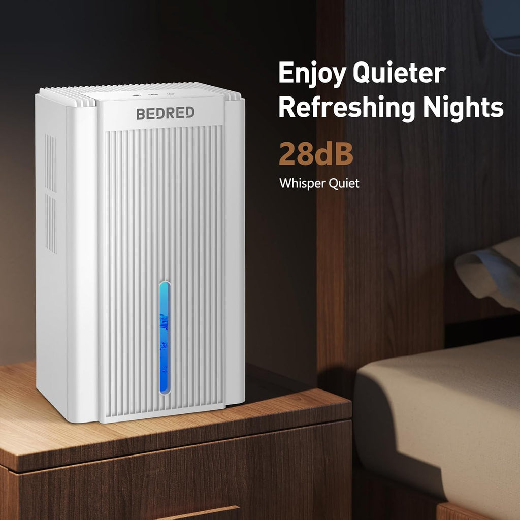 Dehumidifier, 95OZ Dehumidifier for Home 1000 Sq.Ft - Quiet with Auto Shut Off & Relaxing 7 Color Ambient Light