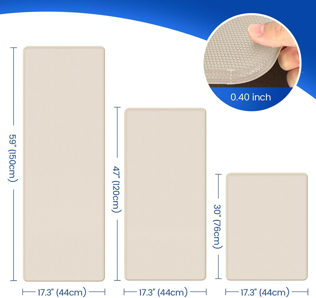 Kitchen Mats for Floor,3PCS Cushioned Soft Kitchen Rugs | Non Slip Anti Fatigue Mats for Floor,Waterproof Kitchen