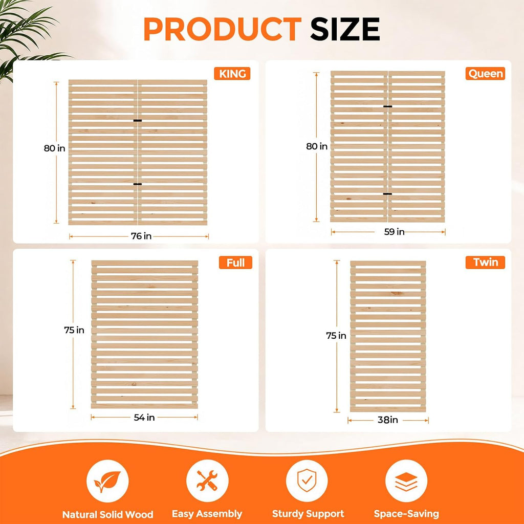 Bed Frame, Foldable Tatami Floor Bed Frame, Futon Frame