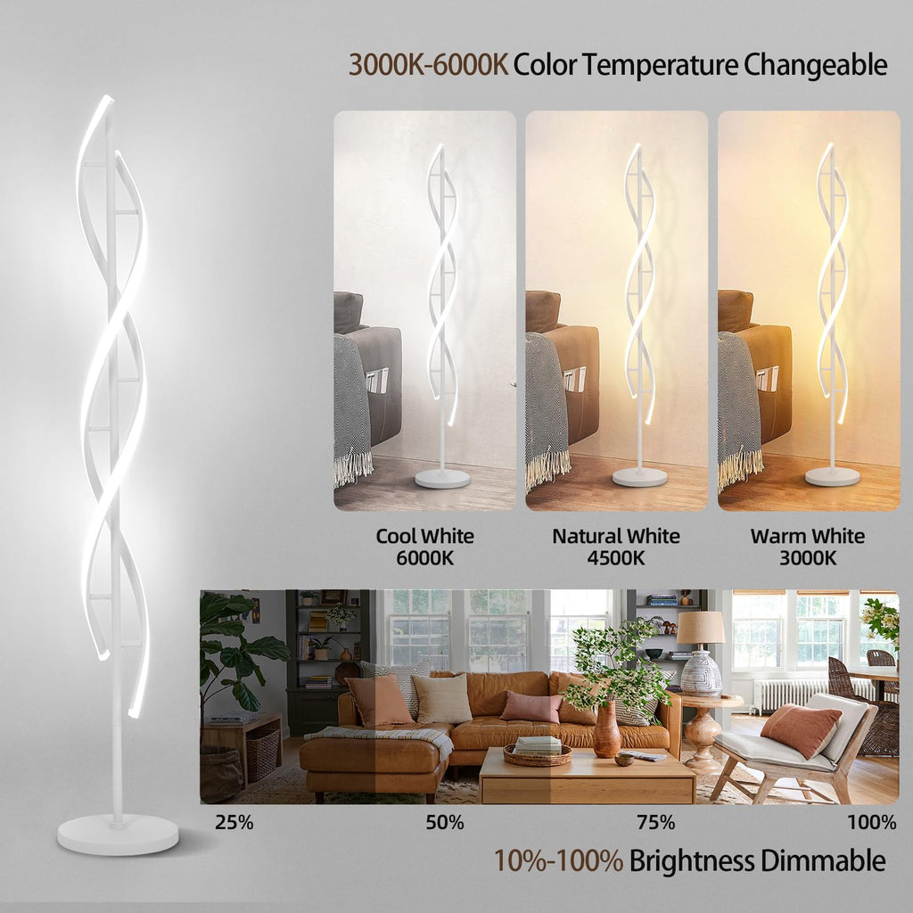 40W Modern Floor Lamp with Remote 60 inch Dimmable Floor Lamp Standing Lamp LED Floor Lamps Dining Rooms Home Offices