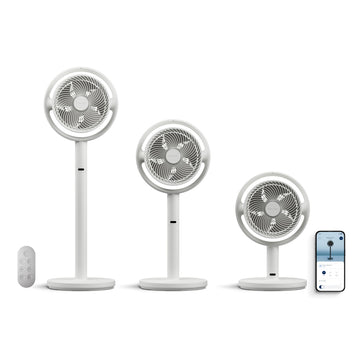 Quiet Oscillating Pedestal Fan , Cloud Linen