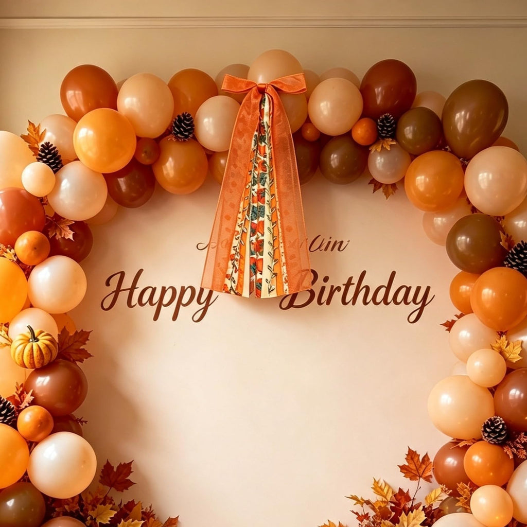 Fall Bows for Wreaths, Clip-On Wreath Sash Ribbons for Front Door, Fall Decor for Thanksgiving Harvest Festival
