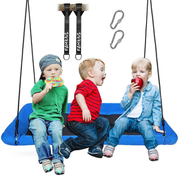 Swing for Kids and Adults 60" Square Tree Swing with Load Bearing 1100lbs, Outdoor Swing, Tree Swings for Kids
