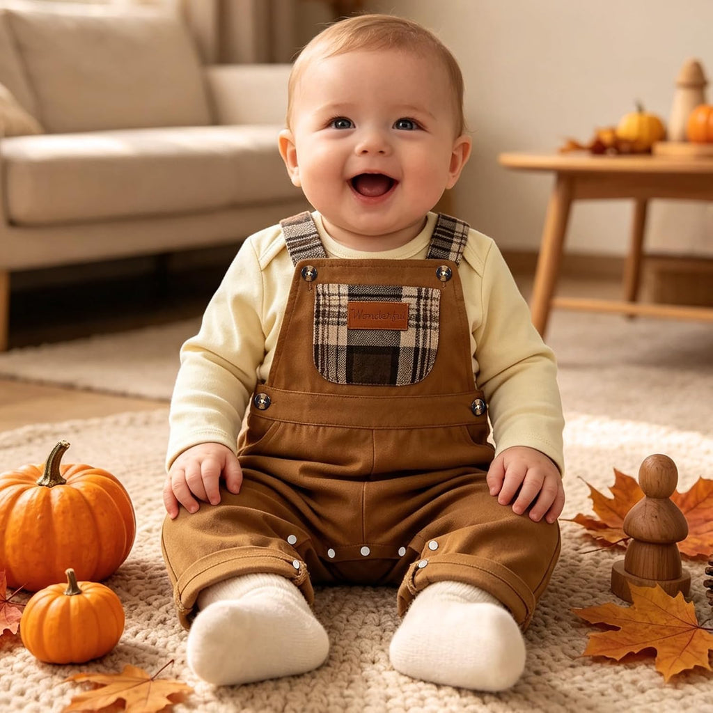 Baby Boy Clothes Outfits Long Sleeve Bodysuit & Overalls